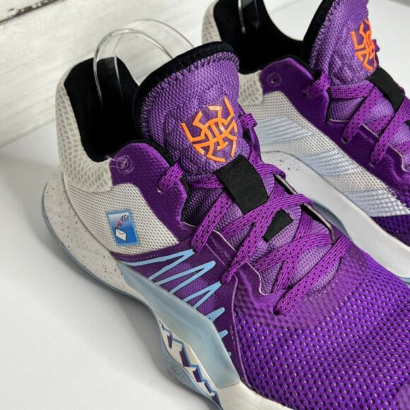 Adidas DON Mailman Basketball Sneaker Purple Blue Shoe Size 8 - Picture 6 of 10